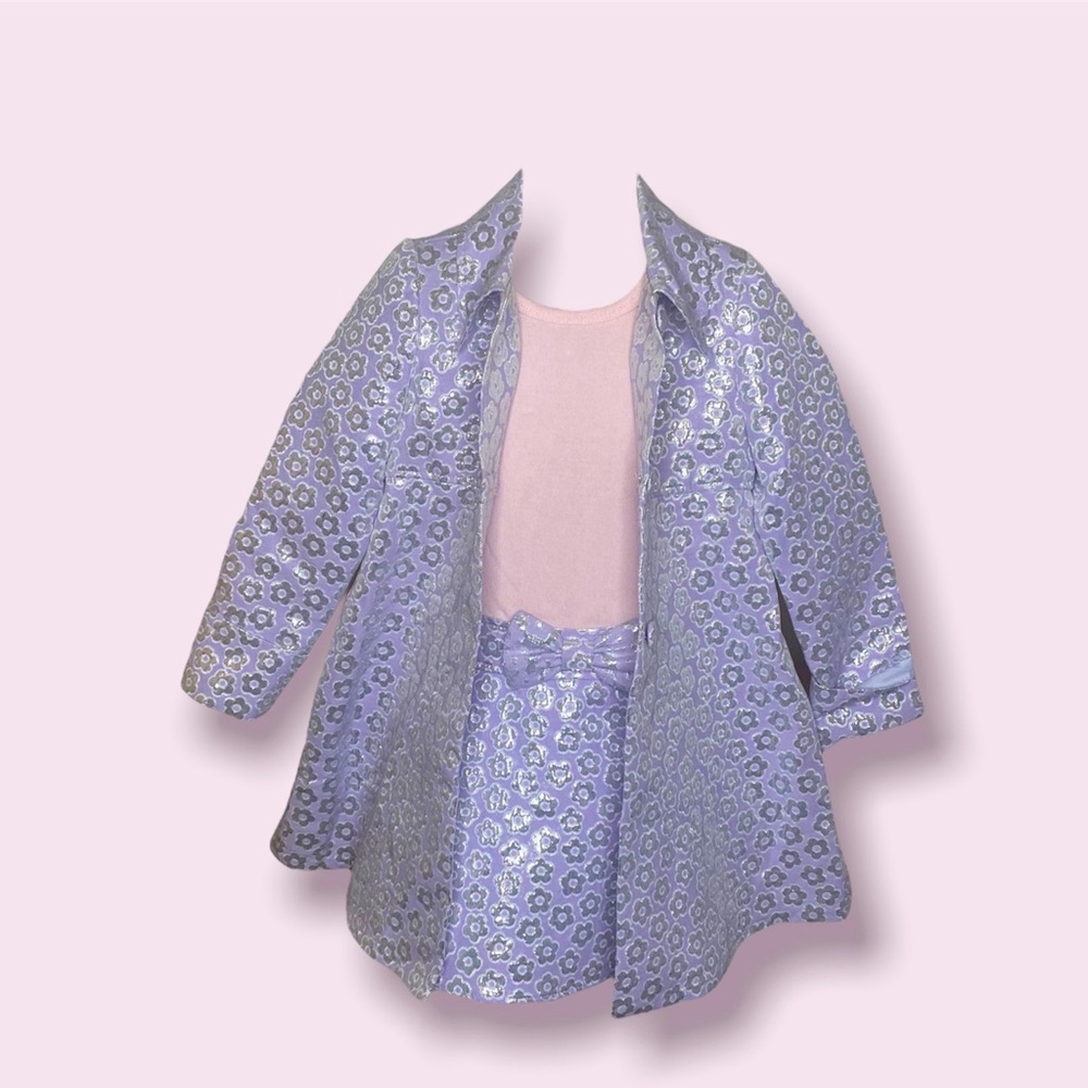 New* Two piece purple dress and jacket set! Size:5 little girls(both pieces)